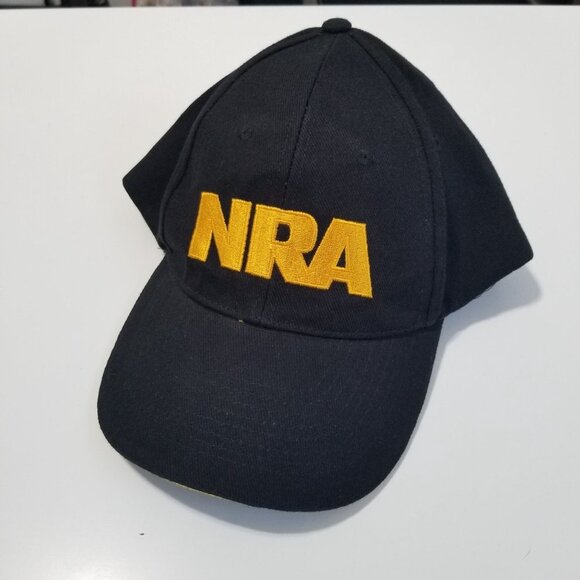 NRA Baseball Cap Strap Back BLACK National Rifle Association - Picture 3 of 7